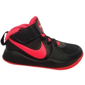 Nike Team Hustle D 9 Shoes Kids 12 c Black Racer Pink Basketball AQ4225 002